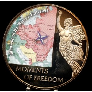 Реверс монеты Либерия, 10 долларов, 2006, Распад Варшавского договора - 1991