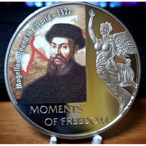 Реверс монеты Либерия, 10 долларов, 2006, Кругосветное путешествие Магеллана - 1522 год