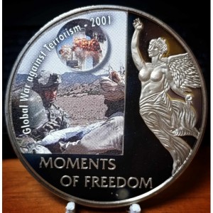 Реверс монеты Либерия, 10 долларов, 2006, Всемирная война против терроризма - 2001
