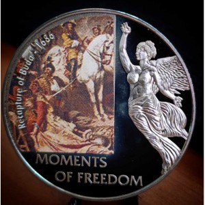 Реверс монеты Либерия, 10 долларов, 2006, Освобождение Буды от турок - 1686 г.