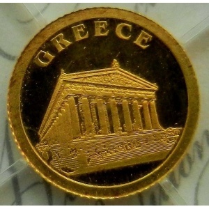 Реверс монеты Либерия, 12 долларов, 2008, Греция
