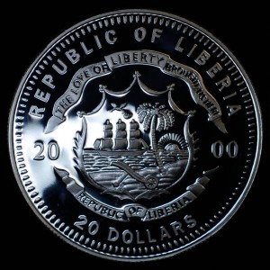 Аверс монеты Либерия, 20 долларов, 2000, Билль о правах