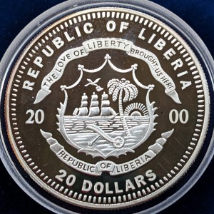 Аверс монеты Либерия, 20 долларов, 2000, Луизианская покупка