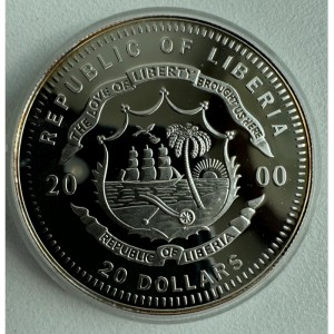 Аверс монеты Либерия, 20 долларов, 2000, Корабли - Europa