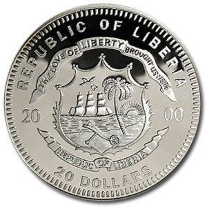 Аверс монеты Либерия, 20 долларов, 2000, Линдон Джонсон (1963-1969)