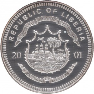 Аверс монеты Либерия, 20 долларов, 2001, Nr. 610 "Princess Royal"
