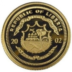 Аверс монеты Либерия, 25 долларов, 2002, Авраам Линкольн