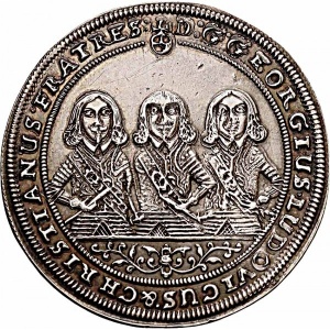 Аверс монеты Лигниц-Бриг, ¼ талера, 1653-1659