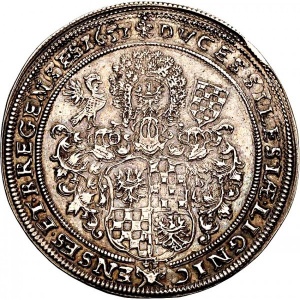 Реверс монеты Лигниц-Бриг, ¼ талера, 1653-1659