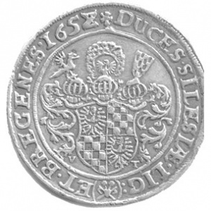 Реверс монеты Лигниц-Бриг, ½ талера, 1651-1652