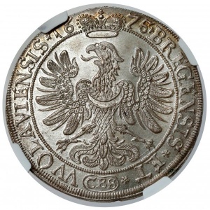 Реверс монеты Лигниц-Бриг, ½ талера, 1675