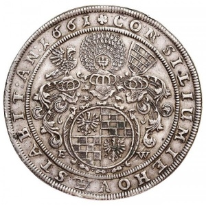 Реверс монеты Лигниц-Бриг, 1 талер, 1661