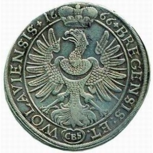 Реверс монеты Лигниц-Бриг, 1 талер, 1666-1672