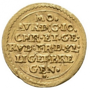 Реверс монеты Лигниц-Бриг, ½ дуката, 1610