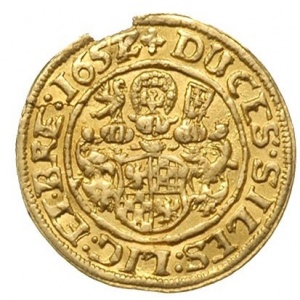 Реверс монеты Лигниц-Бриг, ½ дуката, 1653-1654