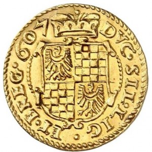 Реверс монеты Лигниц-Бриг, 1 дукат, 1606-1609