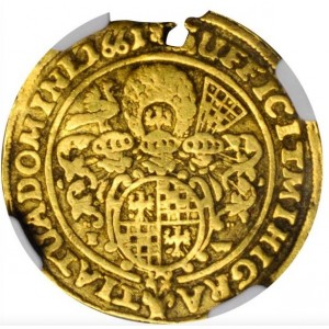 Реверс монеты Лигниц-Бриг, 1 дукат, 1661