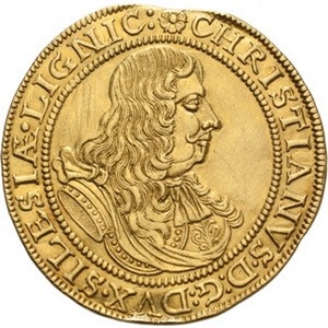 Аверс монеты Лигниц-Бриг, 2 дуката, 1666-1672