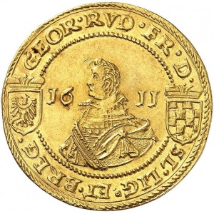 Реверс монеты Лигниц-Бриг, 4 дуката, 1611