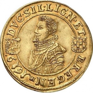 Реверс монеты Лигниц-Бриг, 4 дуката, 1619