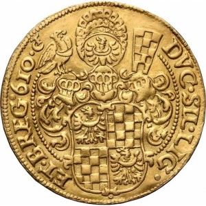 Реверс монеты Лигниц-Бриг, 5 дукатов, 1610