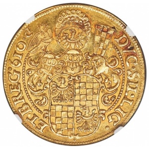 Реверс монеты Лигниц-Бриг, 6 дукатов, 1610