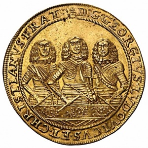 Аверс монеты Лигниц-Бриг, 10 дукатов, 1658