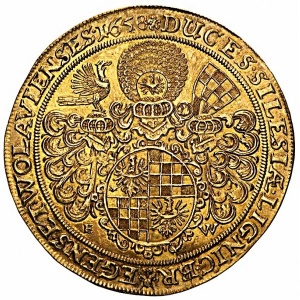 Реверс монеты Лигниц-Бриг, 10 дукатов, 1658