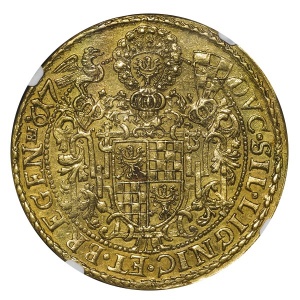 Реверс монеты Лигниц-Бриг, 20 дукатов, 1617