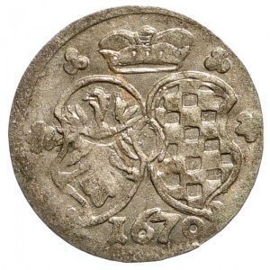 Реверс монеты Лигниц-Бриг, 1 драйер, 1670