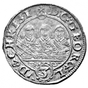 Аверс монеты Лигниц-Бриг, 3 крейцера, 1653-1659
