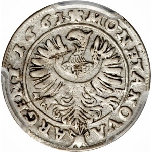 Реверс монеты Лигниц-Бриг, 3 крейцера, 1659-1662