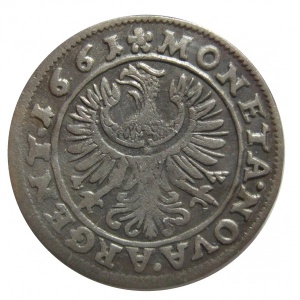 Реверс монеты Лигниц-Бриг, 3 крейцера, 1659-1668