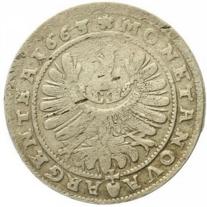 Реверс монеты Лигниц-Бриг, 15 крейцеров, 1659-1663