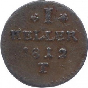 Реверс монеты Липпе, 1 геллер, 1802-1816
