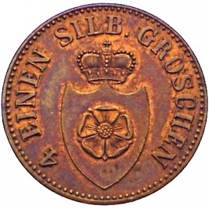 Аверс монеты Липпе, 3 пфеннига, 1847