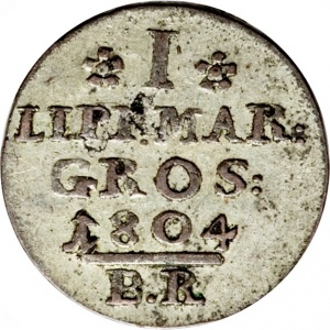 Реверс монеты Липпе, 1 мариенгрош, 1804