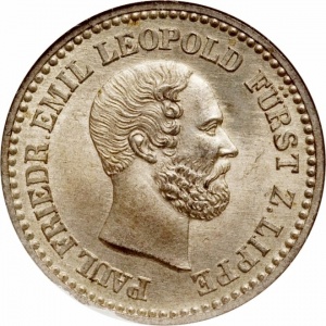 Аверс монеты Липпе, 1 серебряный грош, 1860