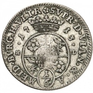 Реверс монеты Липпе, ⅙ талера, 1712-1713