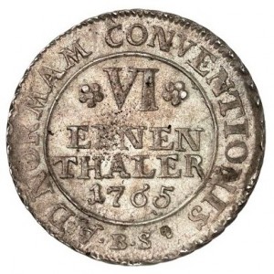 Реверс монеты Липпе, ⅙ талера, 1765-1770