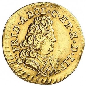 Аверс монеты Липпе, ¼ дуката, 1714-1715