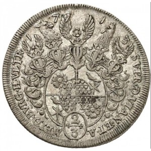 Реверс монеты Липпе, ⅔ талера, 1711-1717