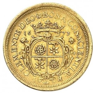 Реверс монеты Липпе, 5 дукатов, 1673