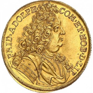 Аверс монеты Липпе, 5 дукатов, 1711-1716