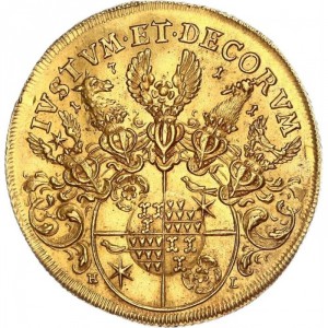 Реверс монеты Липпе, 5 дукатов, 1711-1716