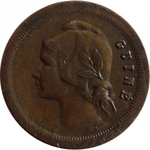Аверс монеты Гвинея-Бисау, 10 сентаво, 1933