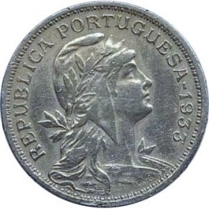 Аверс монеты Гвинея-Бисау, 50 сентаво, 1933