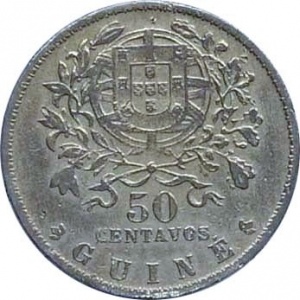 Реверс монеты Гвинея-Бисау, 50 сентаво, 1933