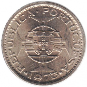Реверс монеты Гвинея-Бисау, 5 эскудо, 1973