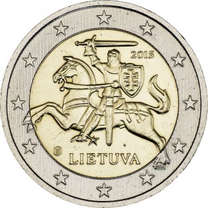 Аверс монеты Литва, 2 евро, 2015-2026